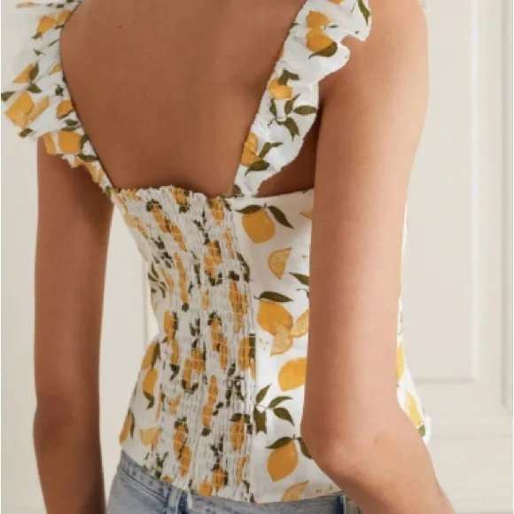 Reformation “Brittany” Ruffled Printed Top - Picture 9 of 9